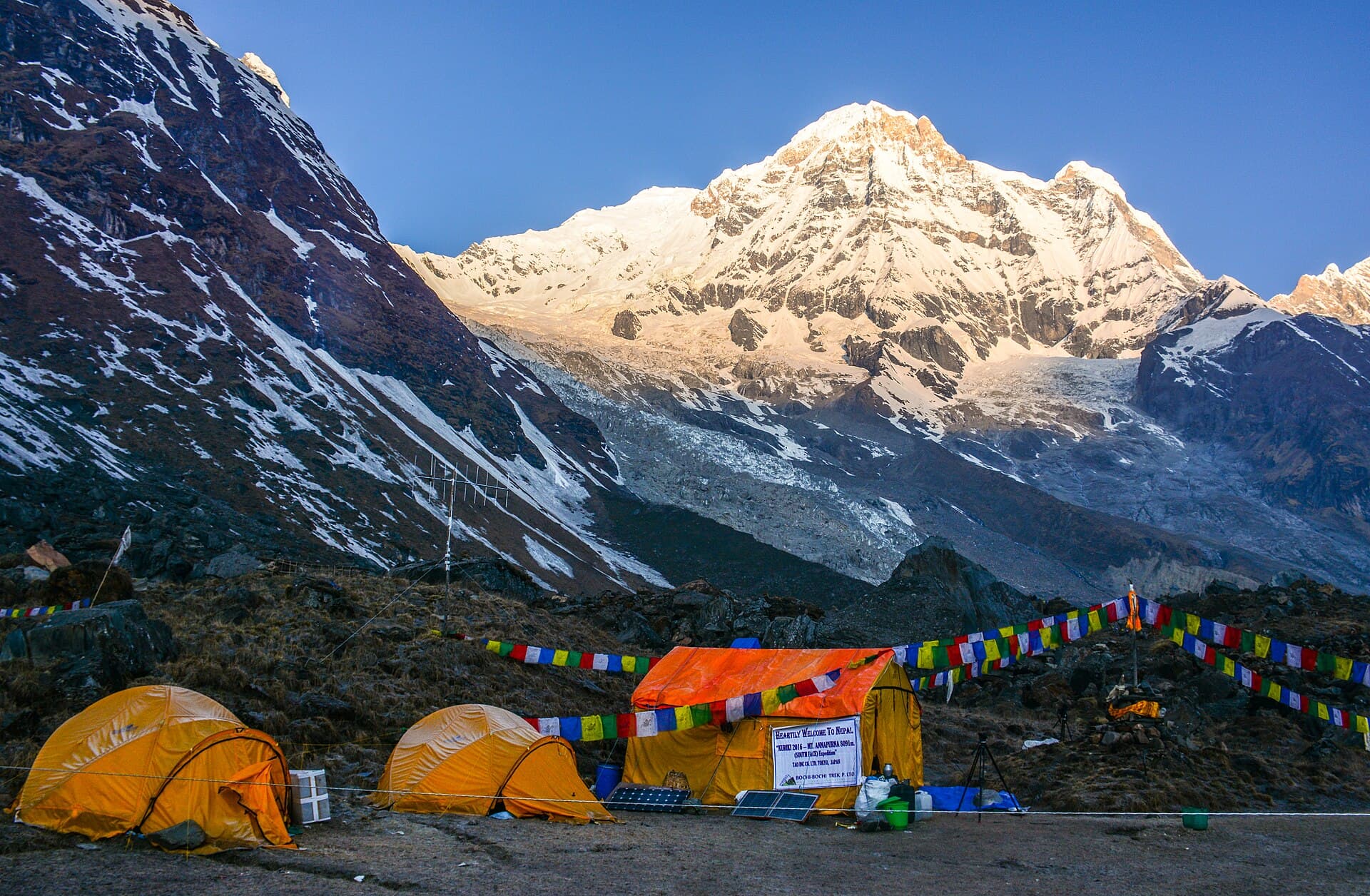 Expedition camp on Annapurna Base Camp