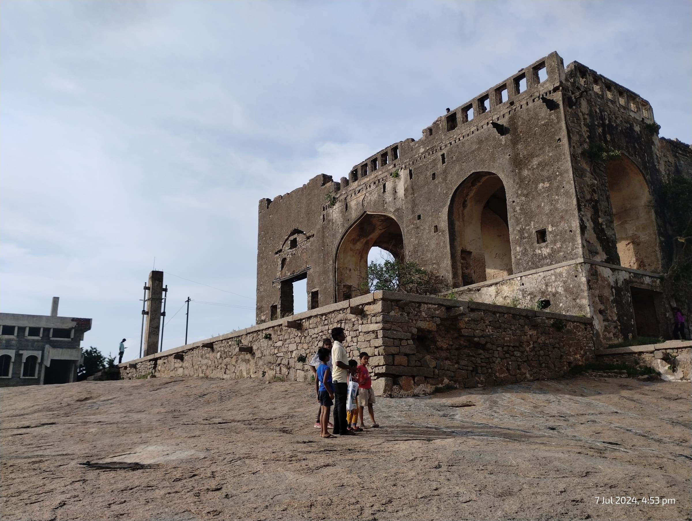 Bhongir Fort on its granite dome, Telangana