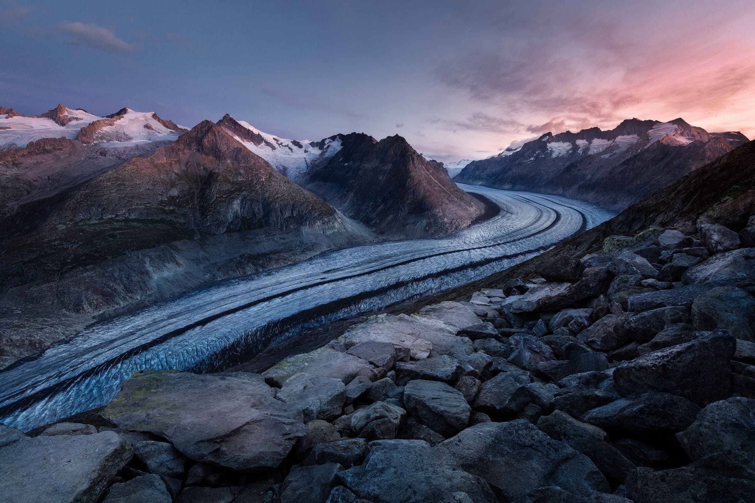 Bettmerhorn snow country on the Chemin des Bisses corridor
