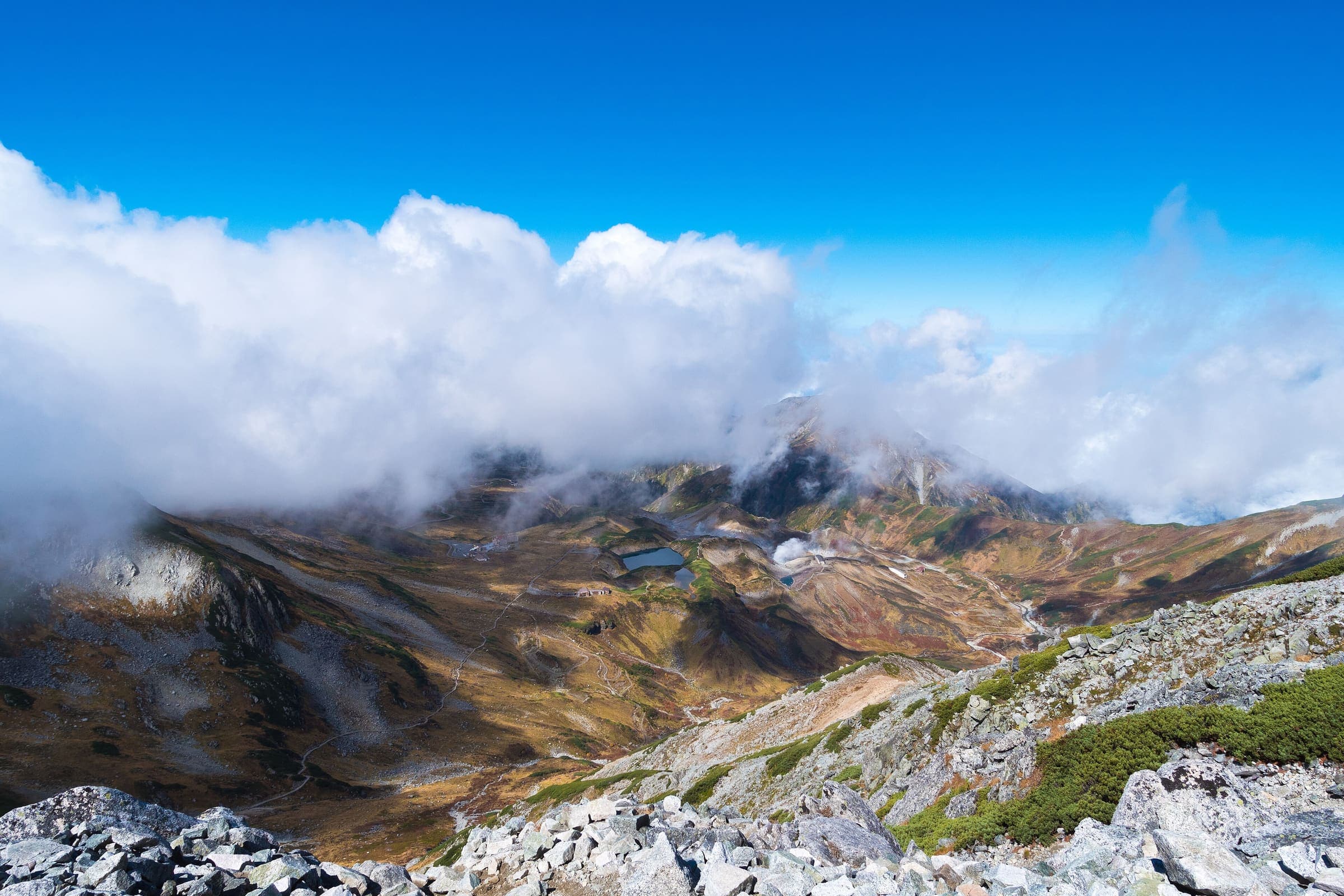 Clouds over Mount Tate, Tateyama, Japan
