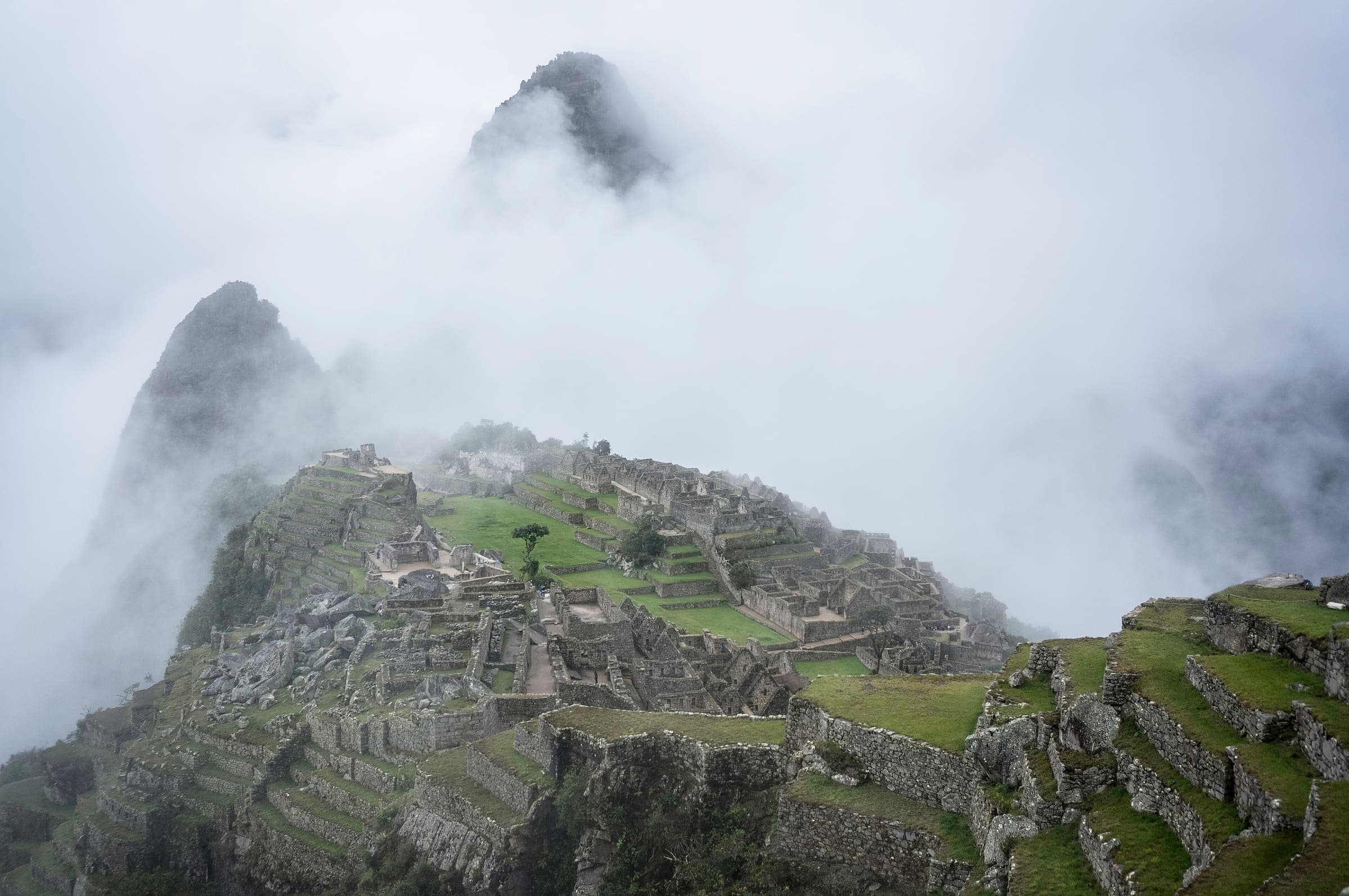 Machu Picchu in mist, Peru