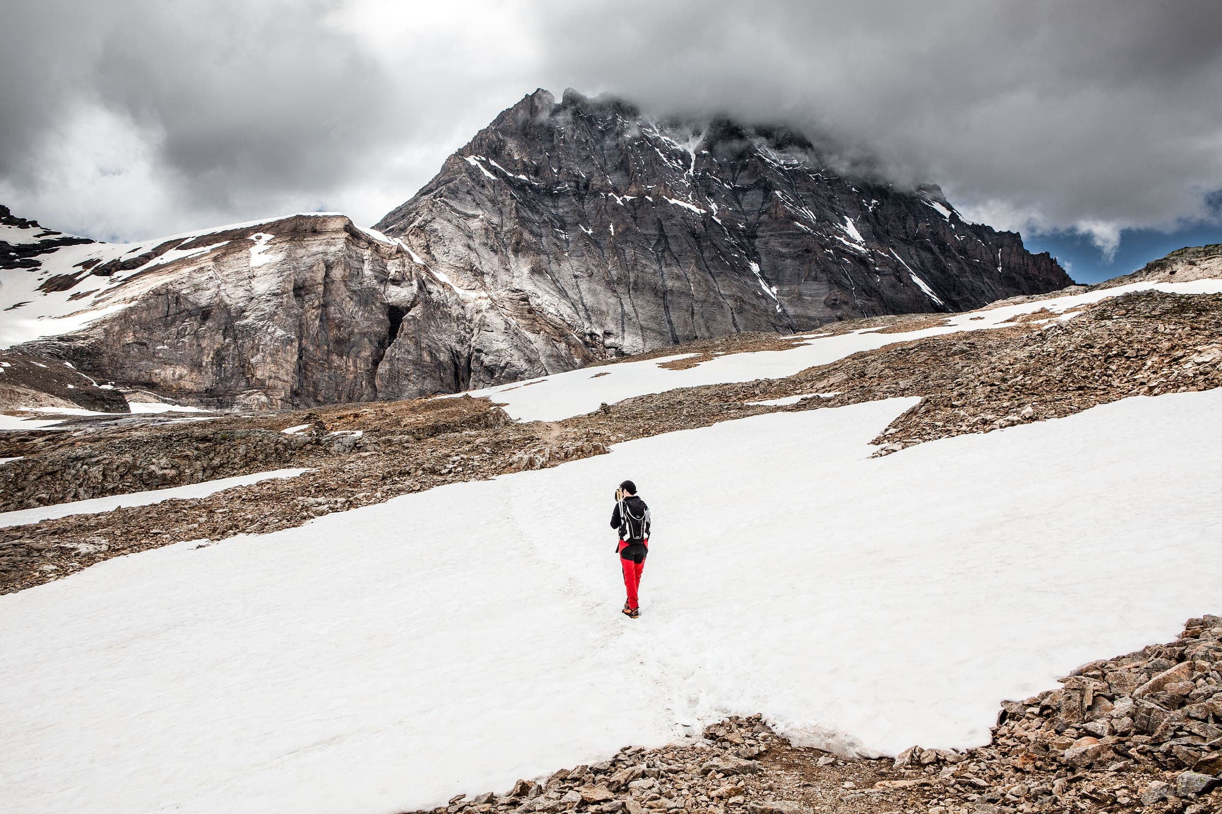 A high path in the Swiss Alps