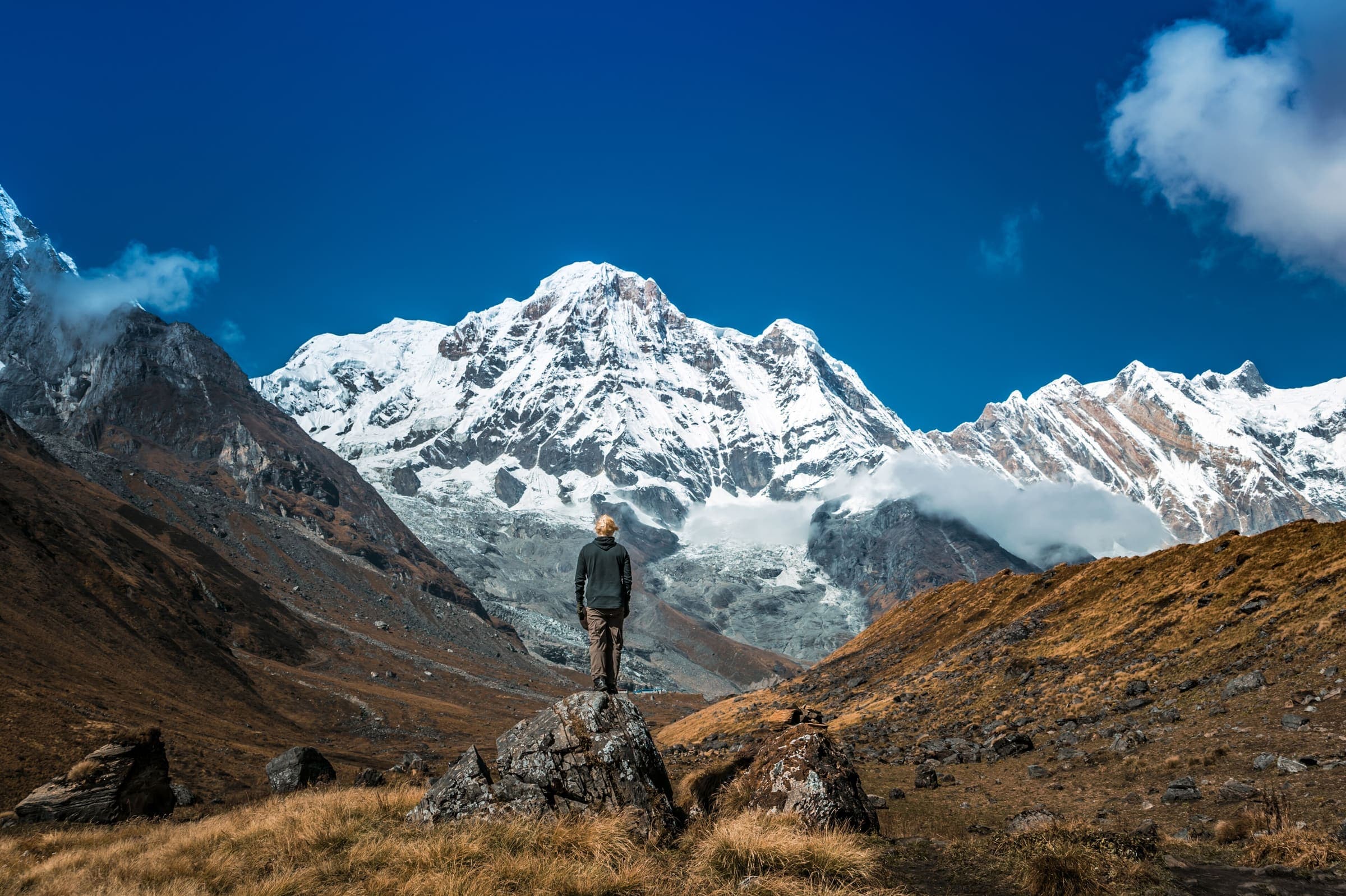 Annapurna country above Ghandruk on the Dudh Pokhari corridor, Nepal