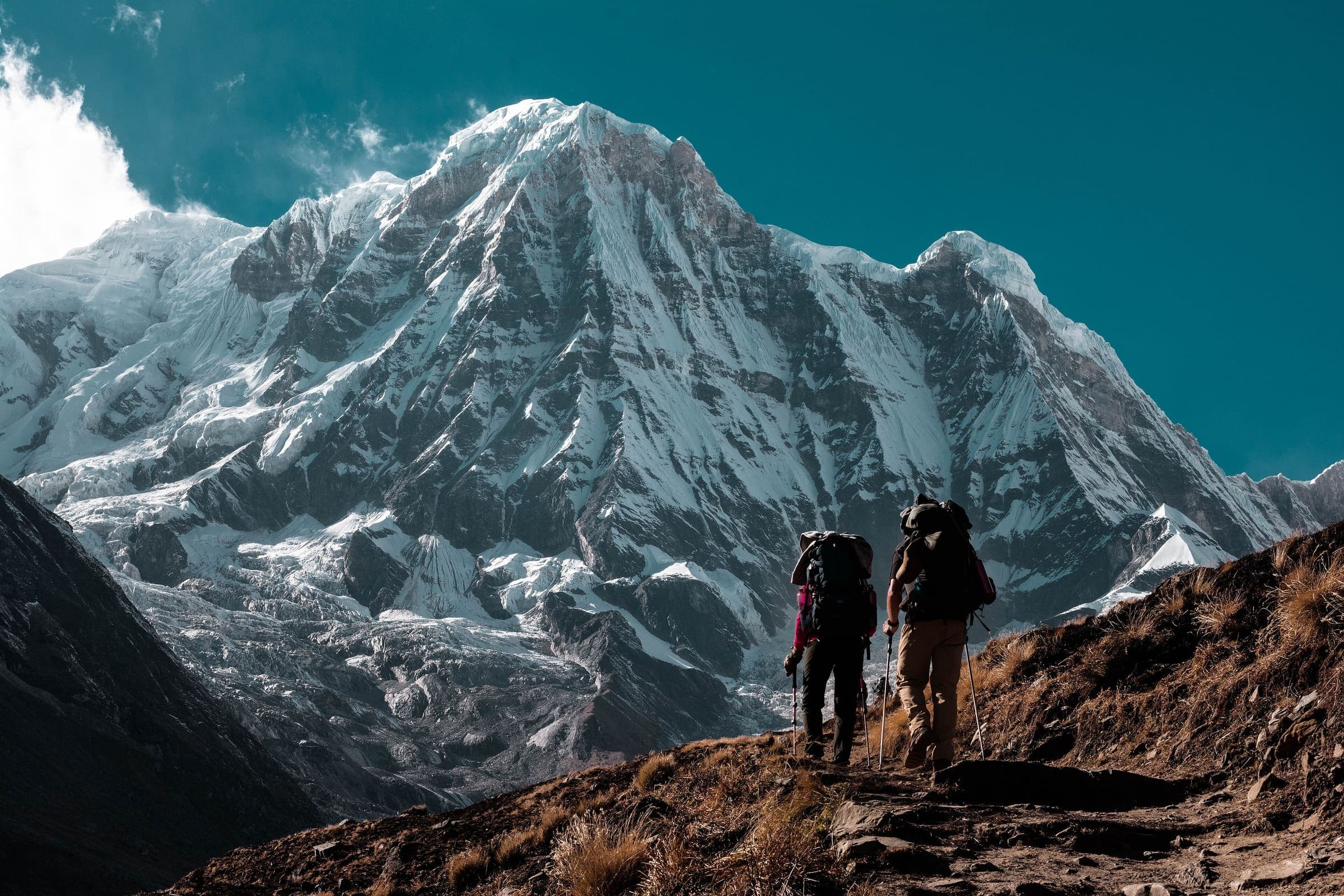 High Annapurna country on the Ice Lake trek, Nepal
