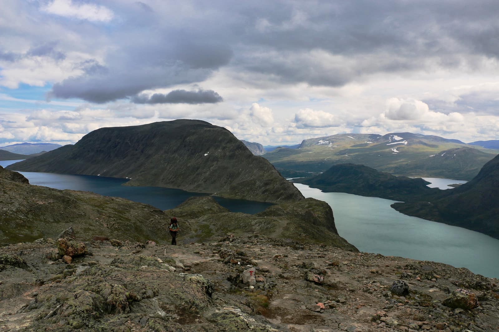 Besseggen ridge above Lake Gjende, Jotunheimen, Norway
