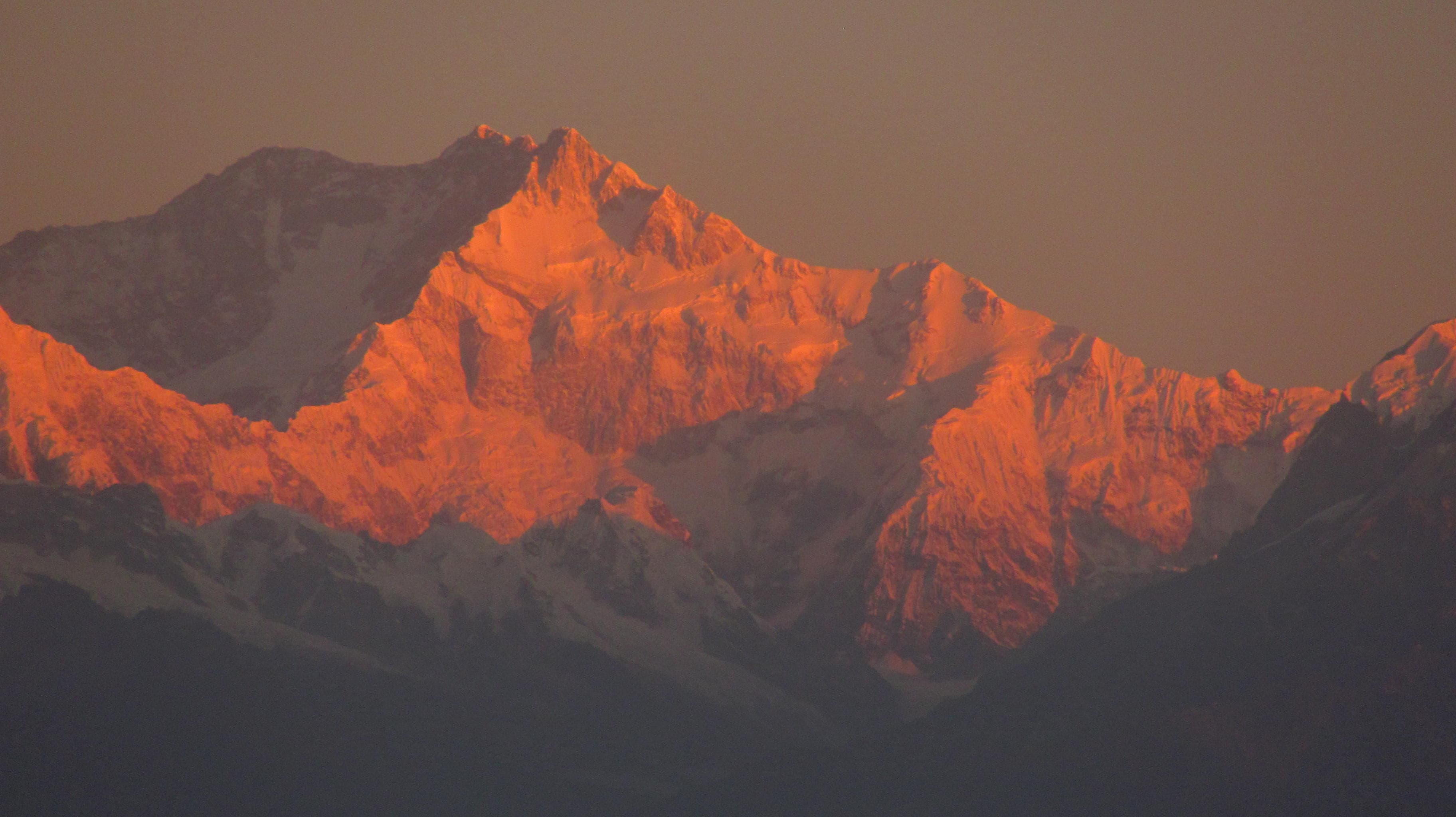 Kangchenjunga and the Yalung Glacier from orbit