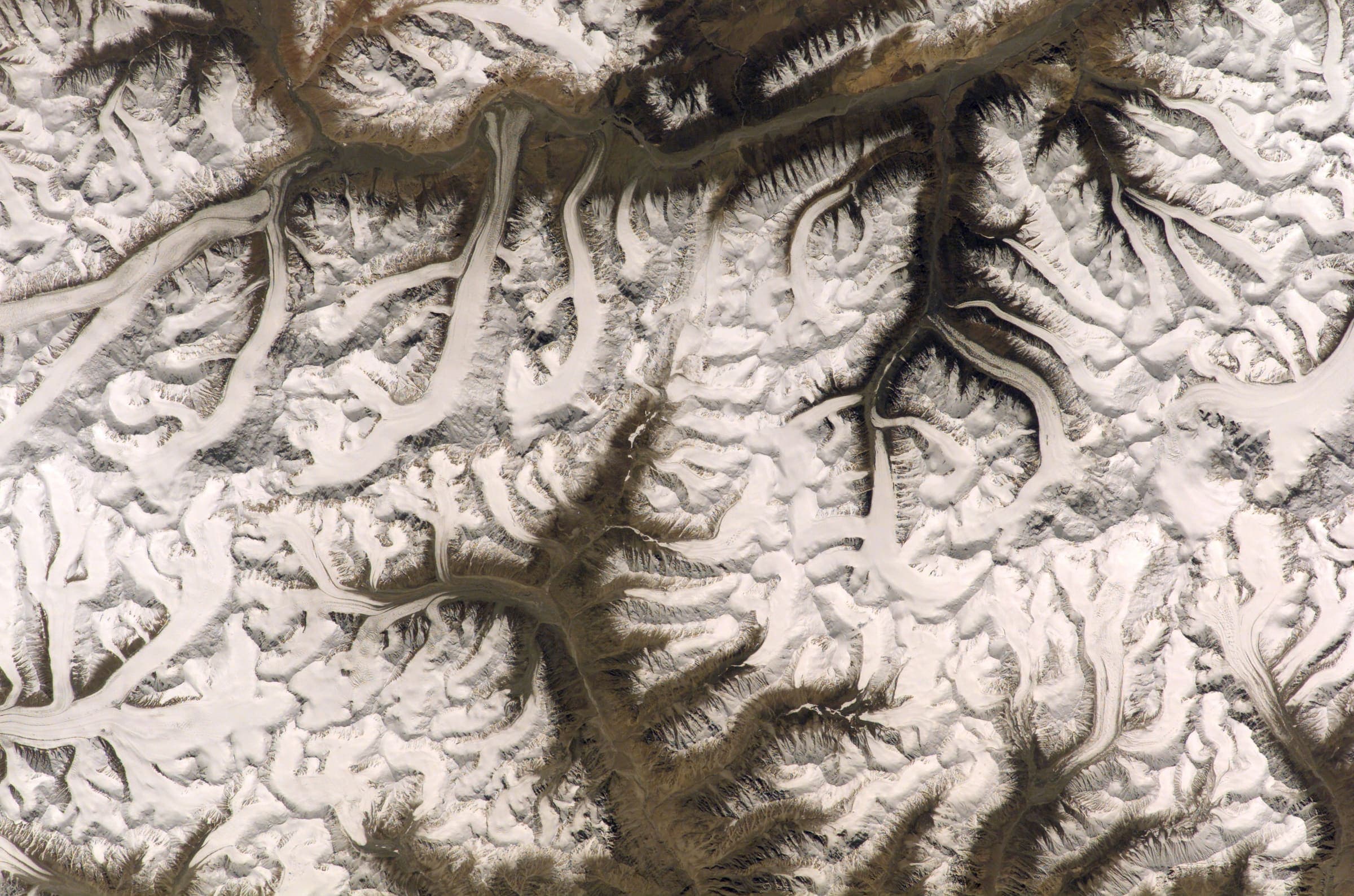 High Himalaya from orbit on the Likir La corridor, Ladakh