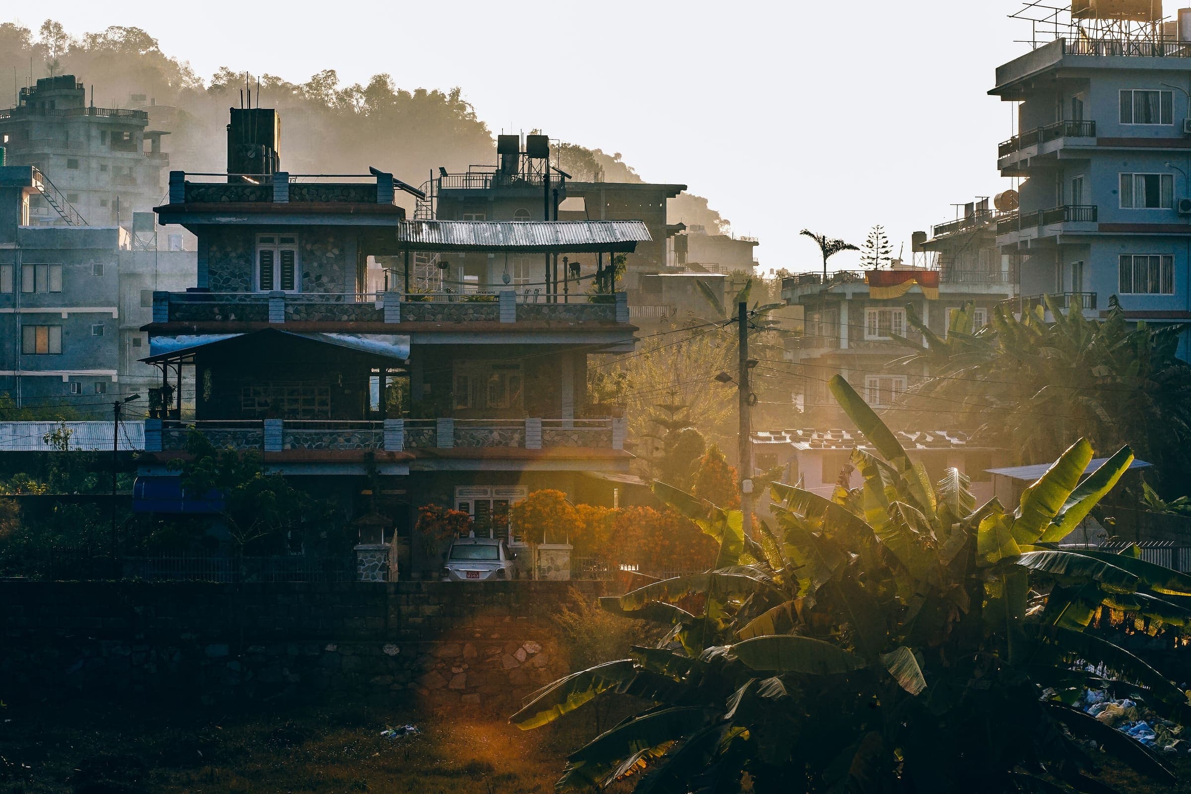 Morning light over Pokhara toward the Mardi Himal corridor, Nepal