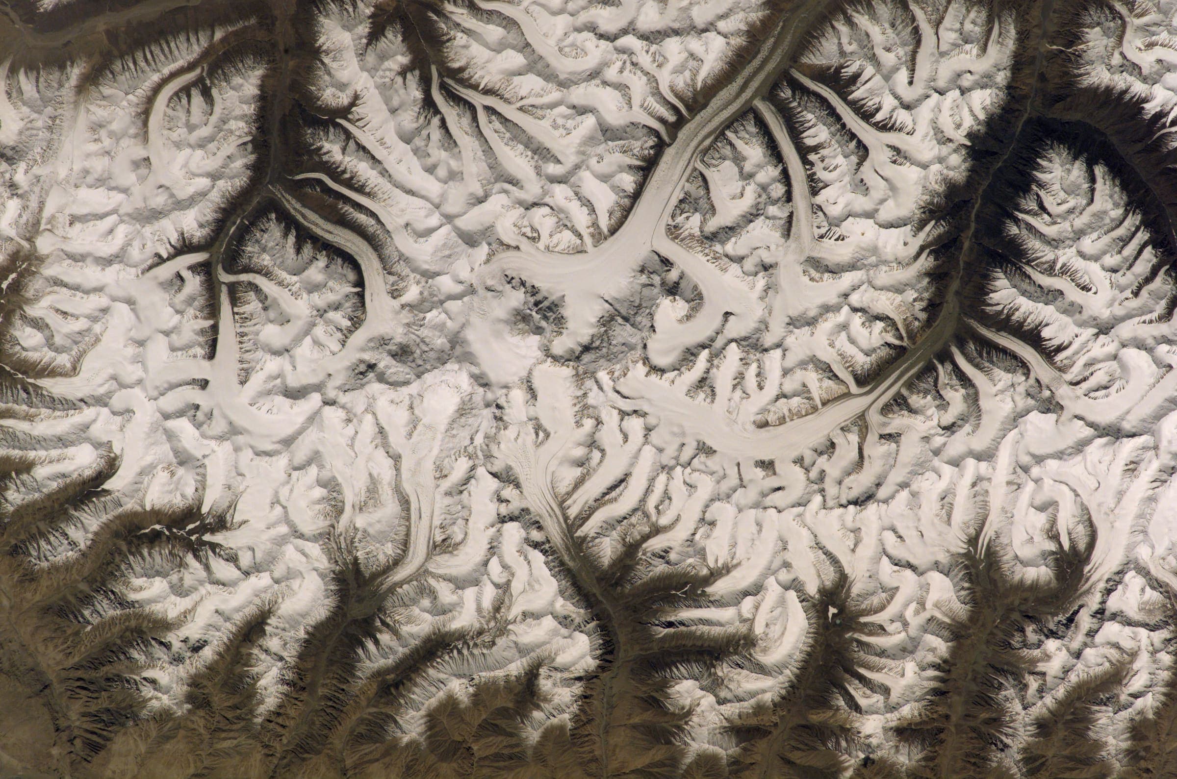High Himalaya from orbit on the Markha Valley corridor, Ladakh