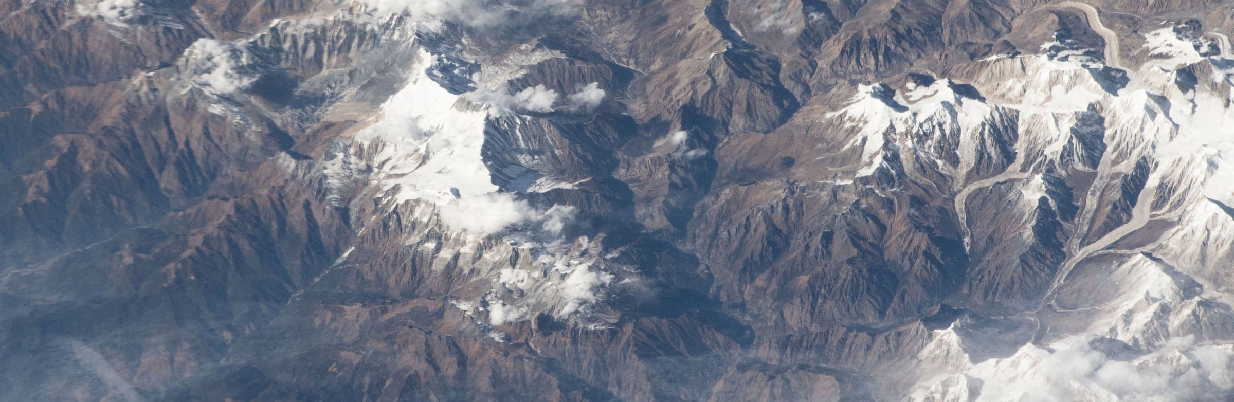 Nar Khola and Annapurna II from orbit, Nepal