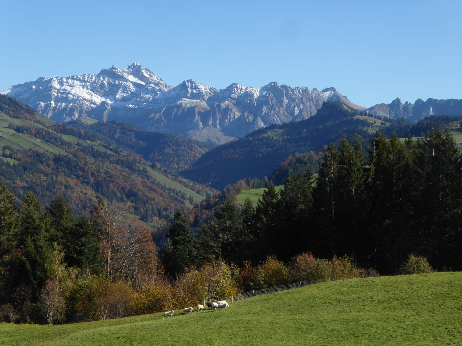 Necker valley and Säntis on the Neckerweg