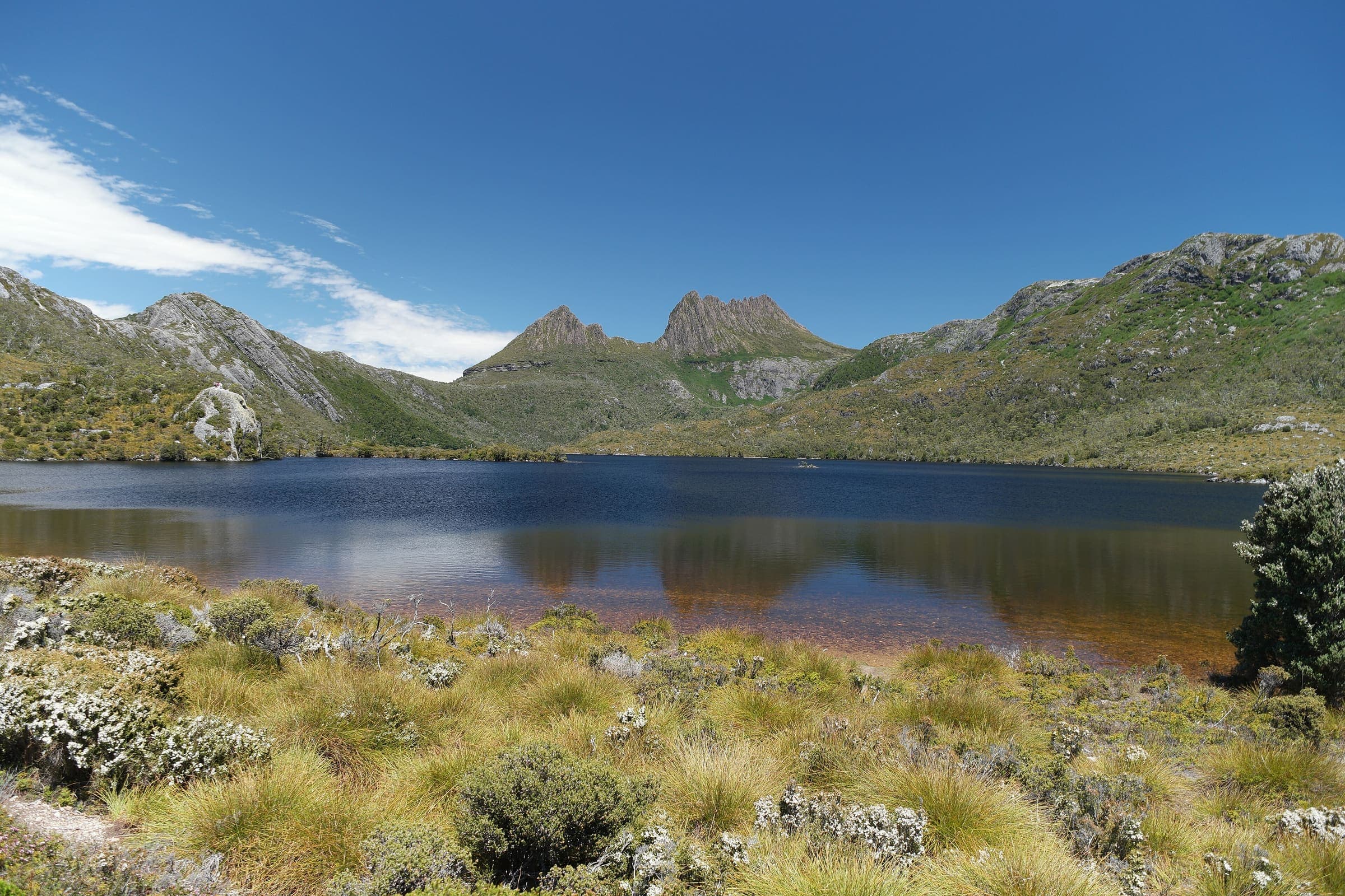 Dove Lake and Cradle Mountain on the Overland Track corridor, Tasmania