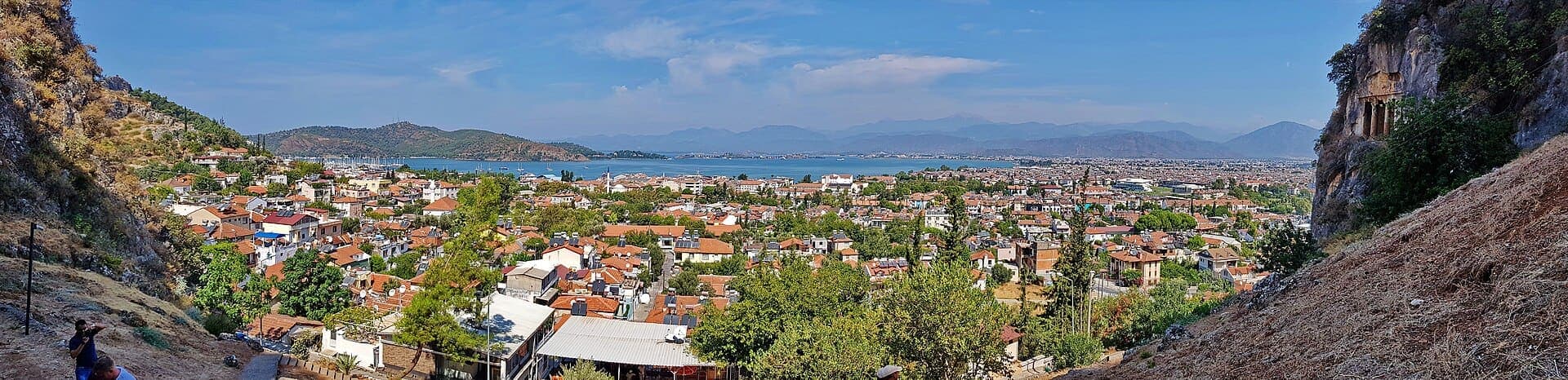 Fethiye harbour and mountains, Türkiye