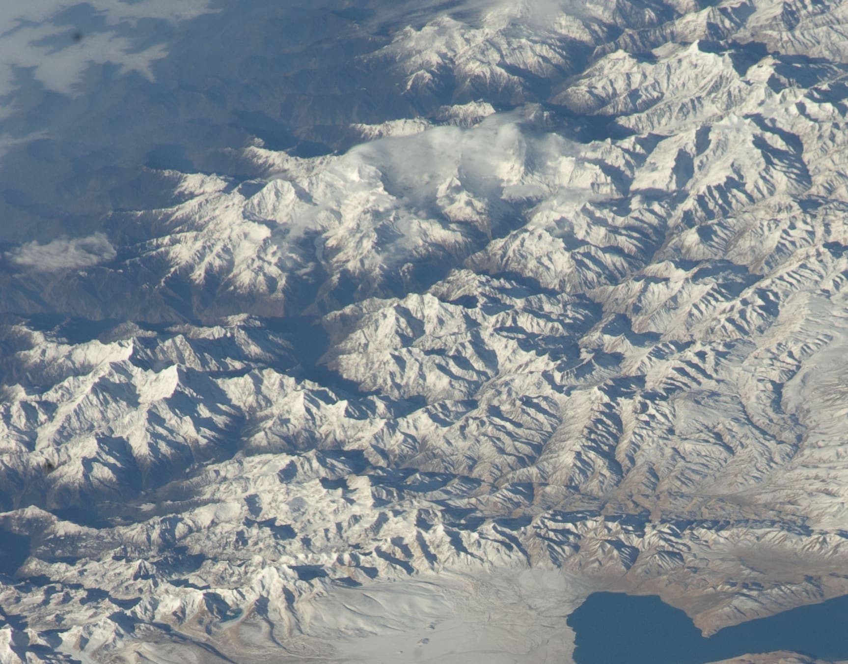 Manaslu Himal from orbit, Nepal