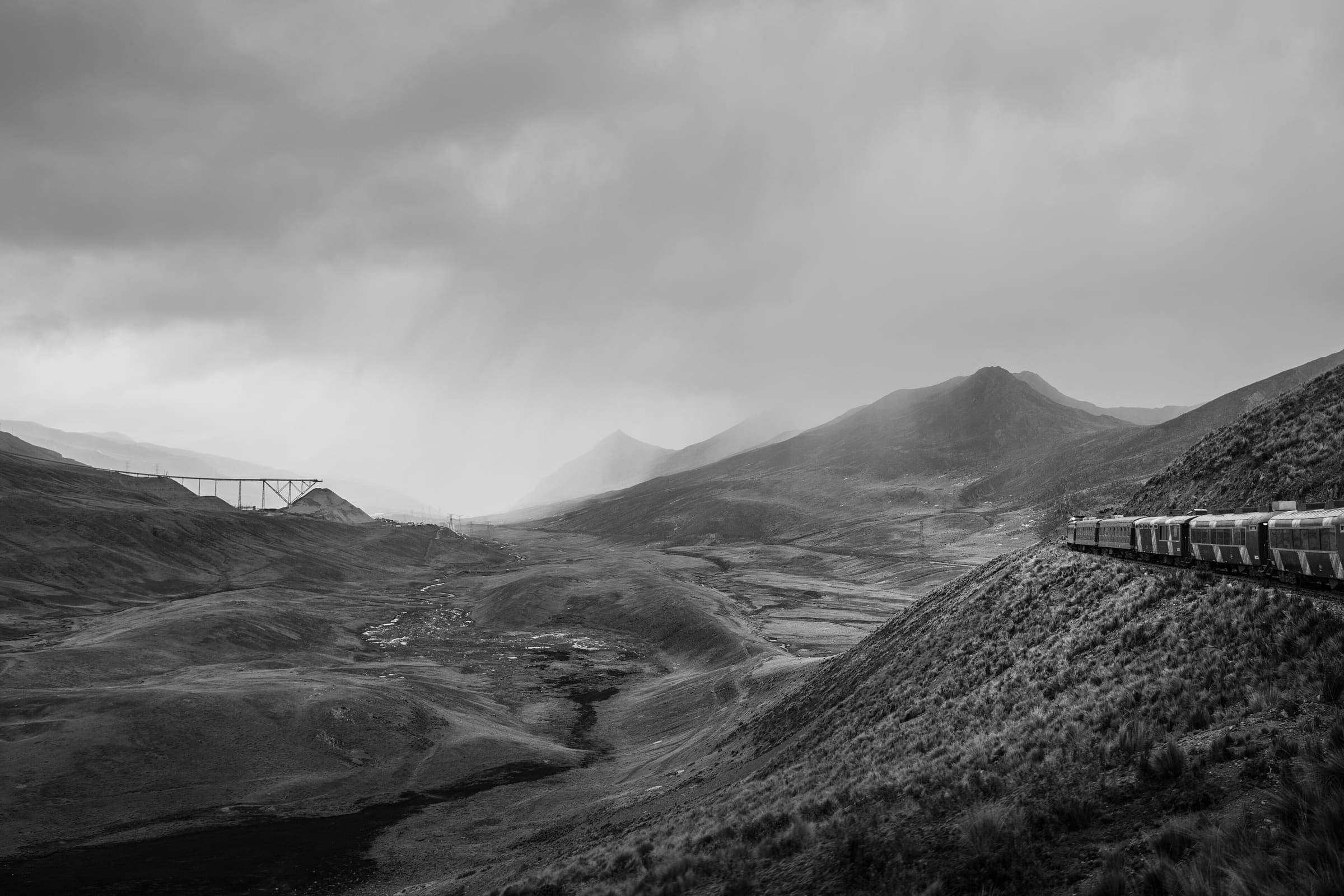 A mountain railway through high country