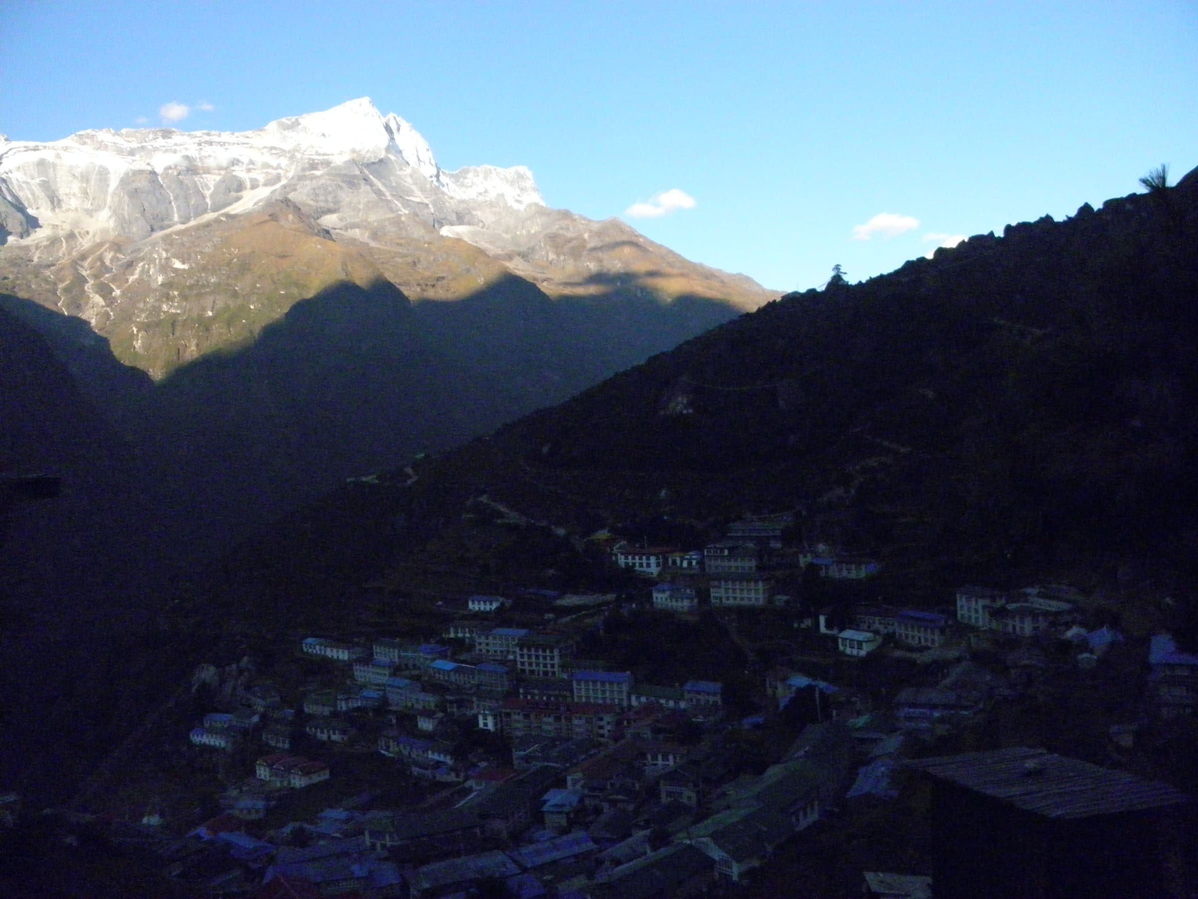 Sunrise over Namche Bazaar, Nepal