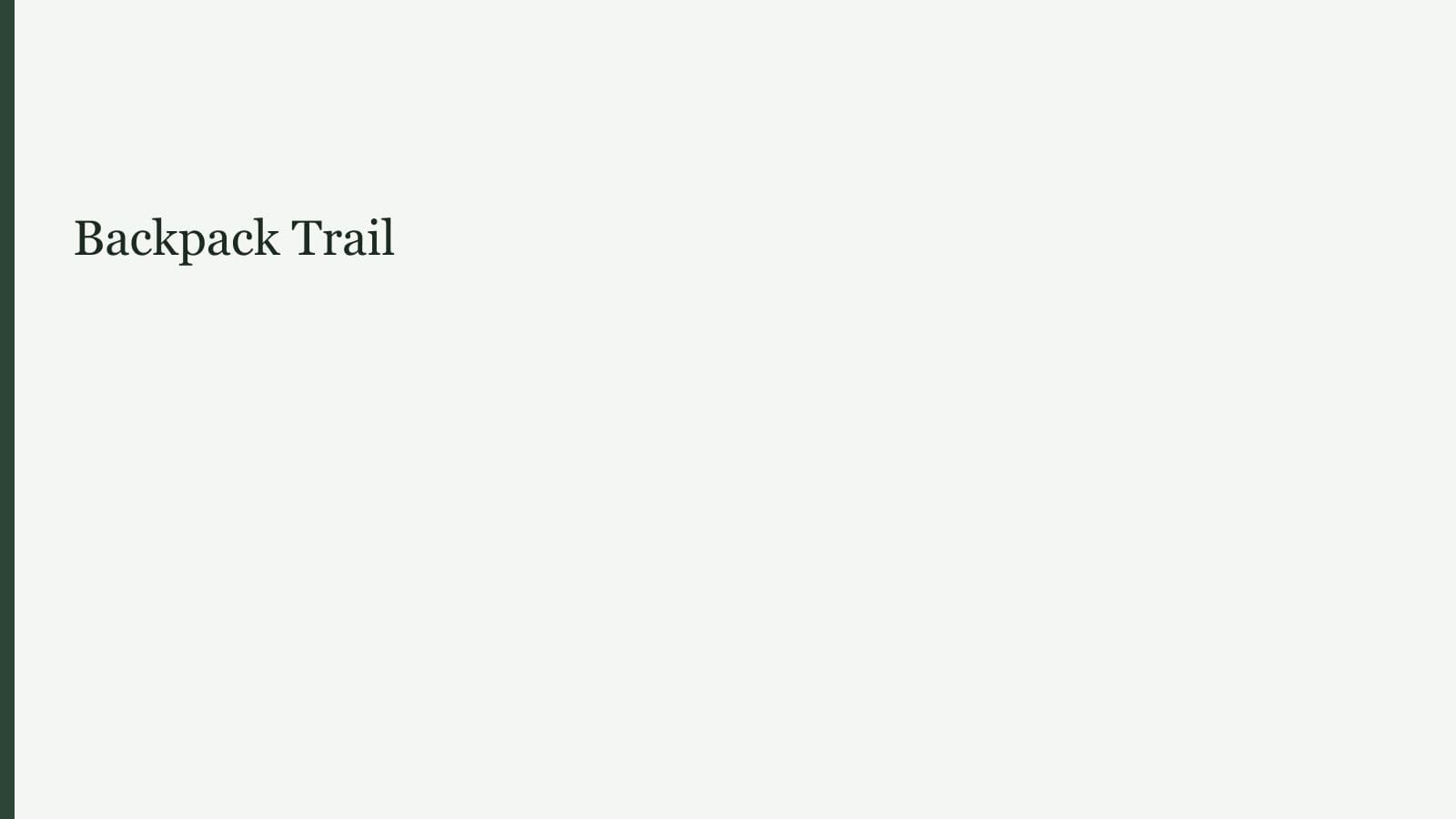 Backpack Trail