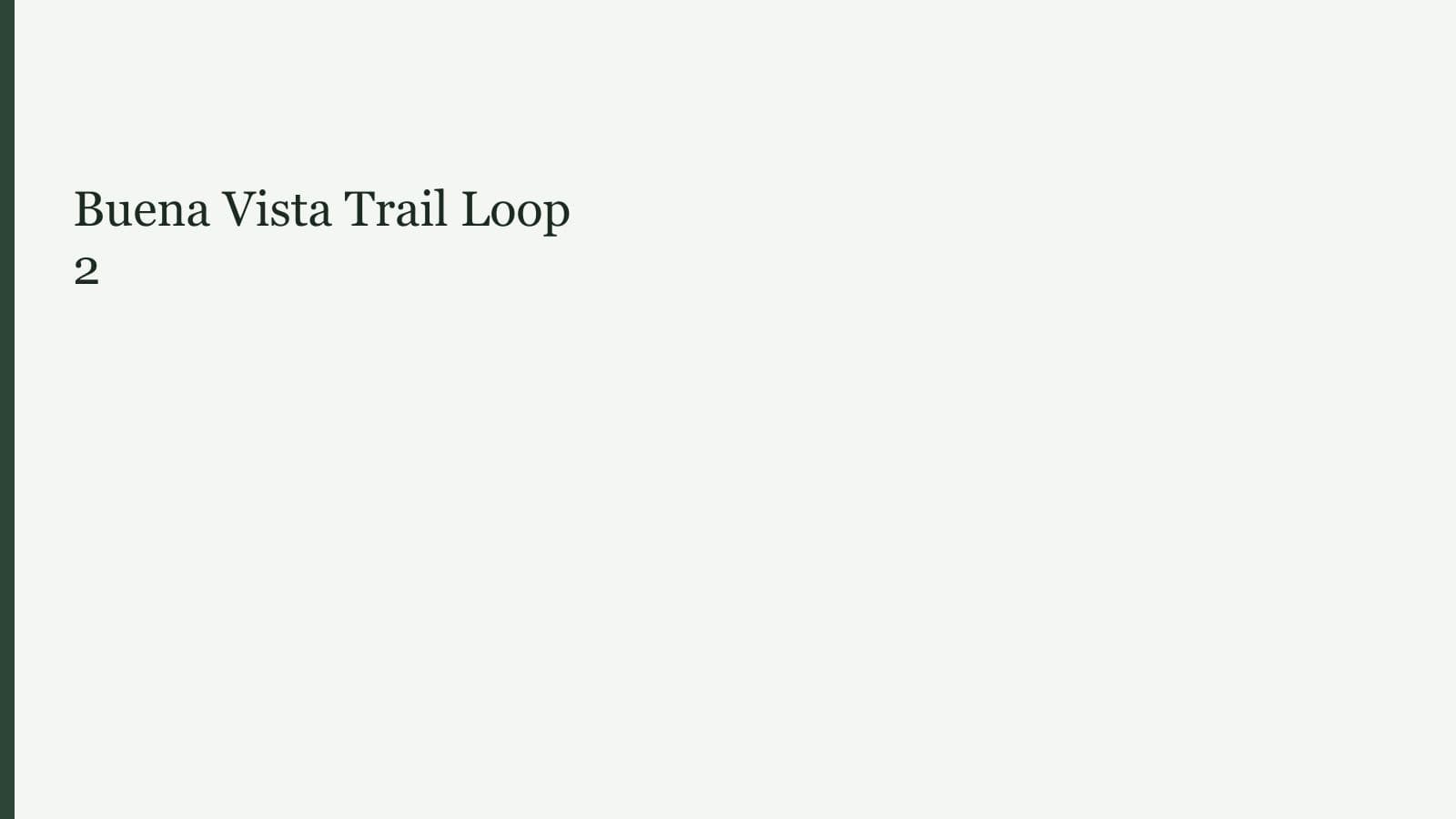 Buena Vista Trail Loop 2
