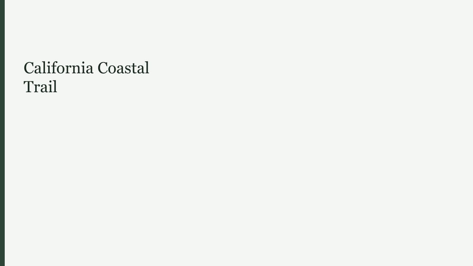 California Coastal Trail