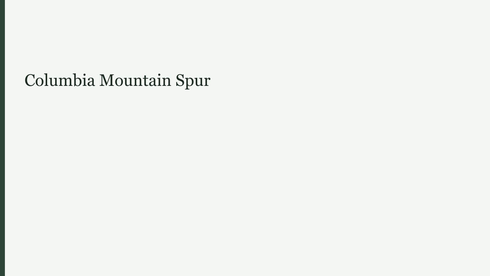 Columbia Mountain Spur