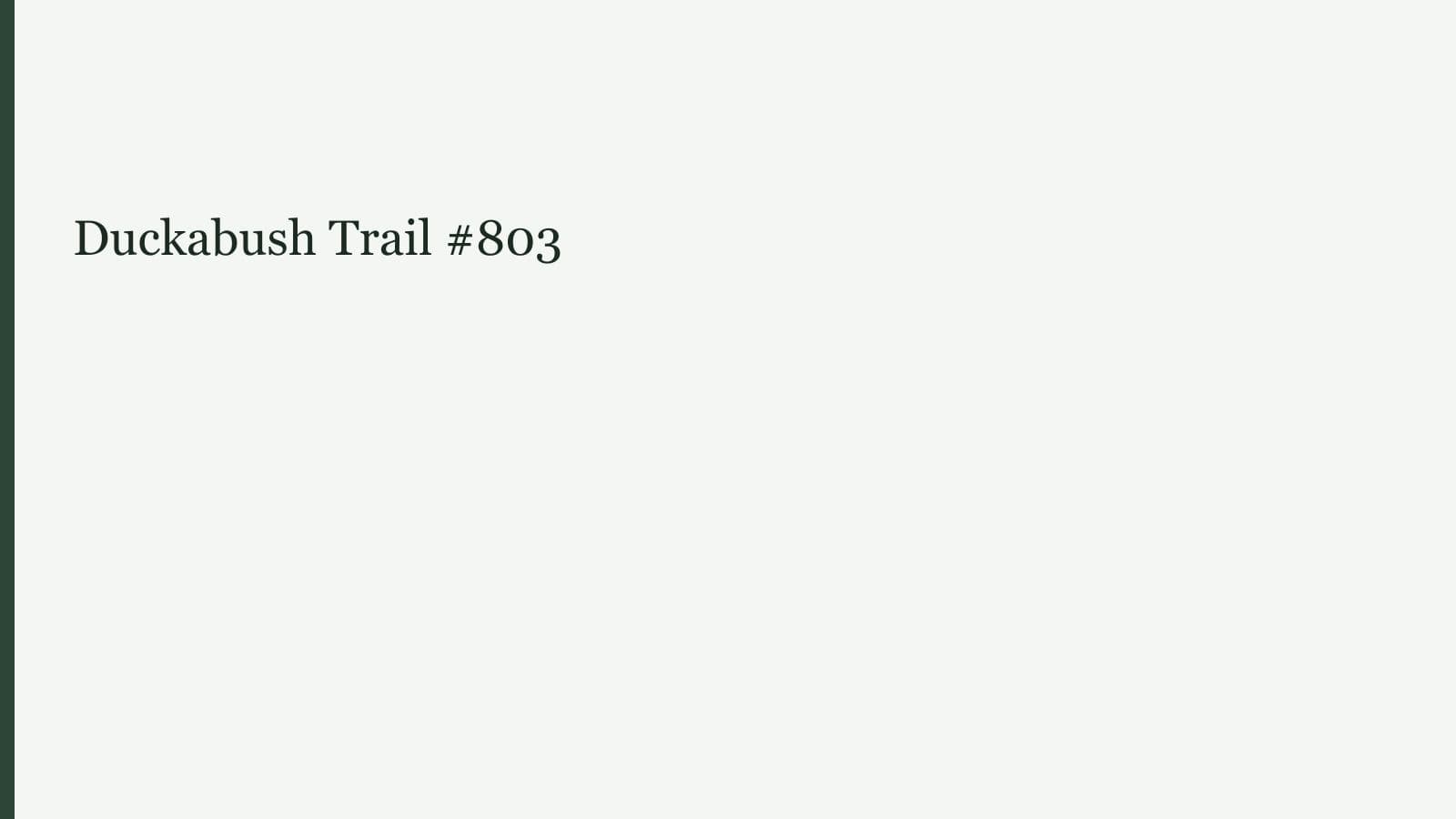 Duckabush Trail #803