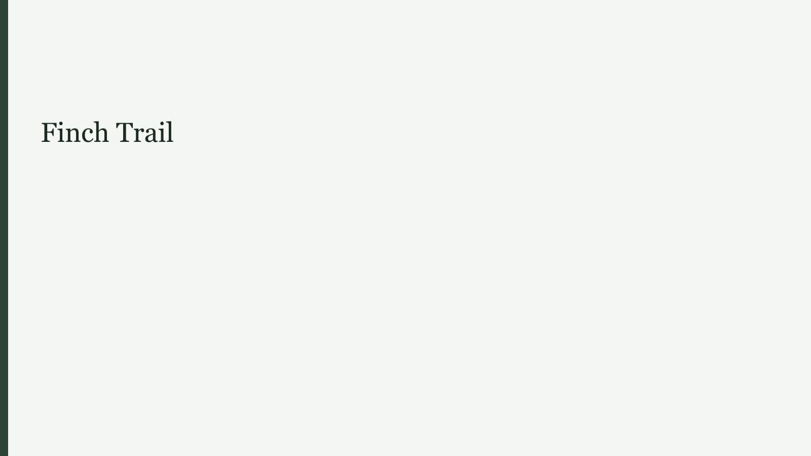 Finch Trail