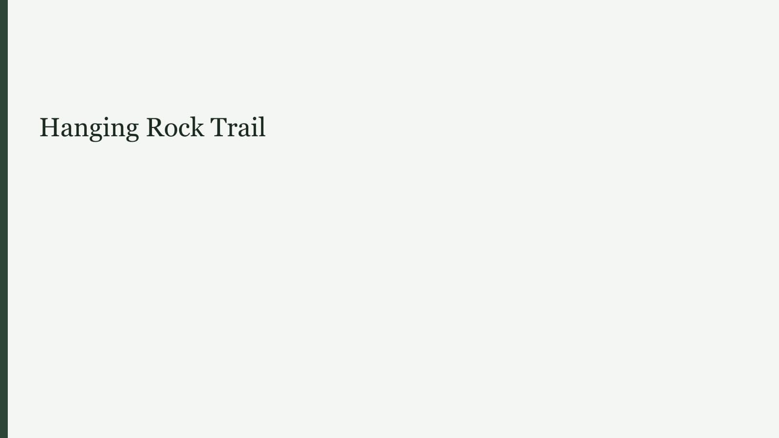 Hanging Rock Trail