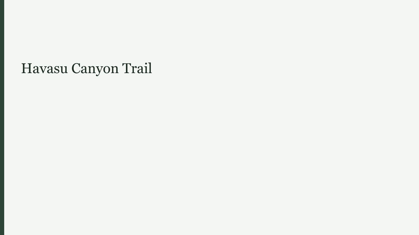 Havasu Canyon Trail