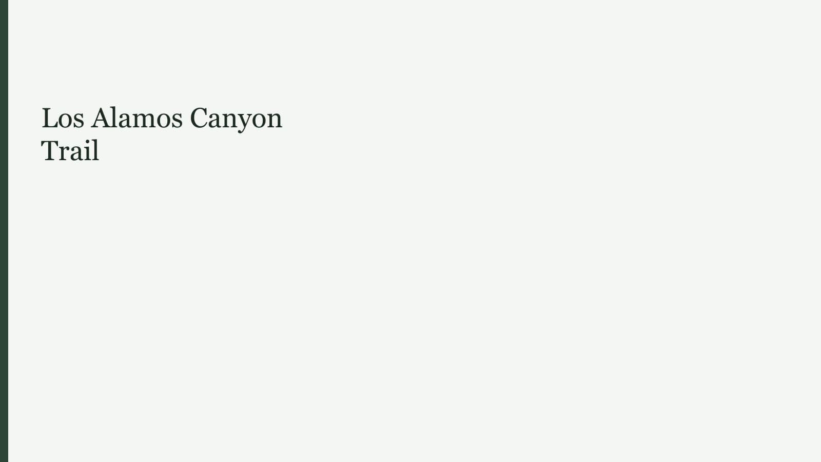 Los Alamos Canyon Trail