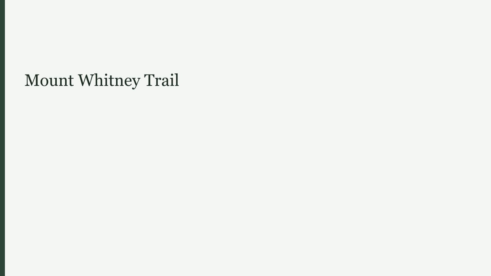 Mount Whitney Trail