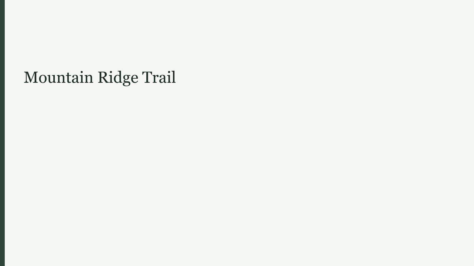 Mountain Ridge Trail