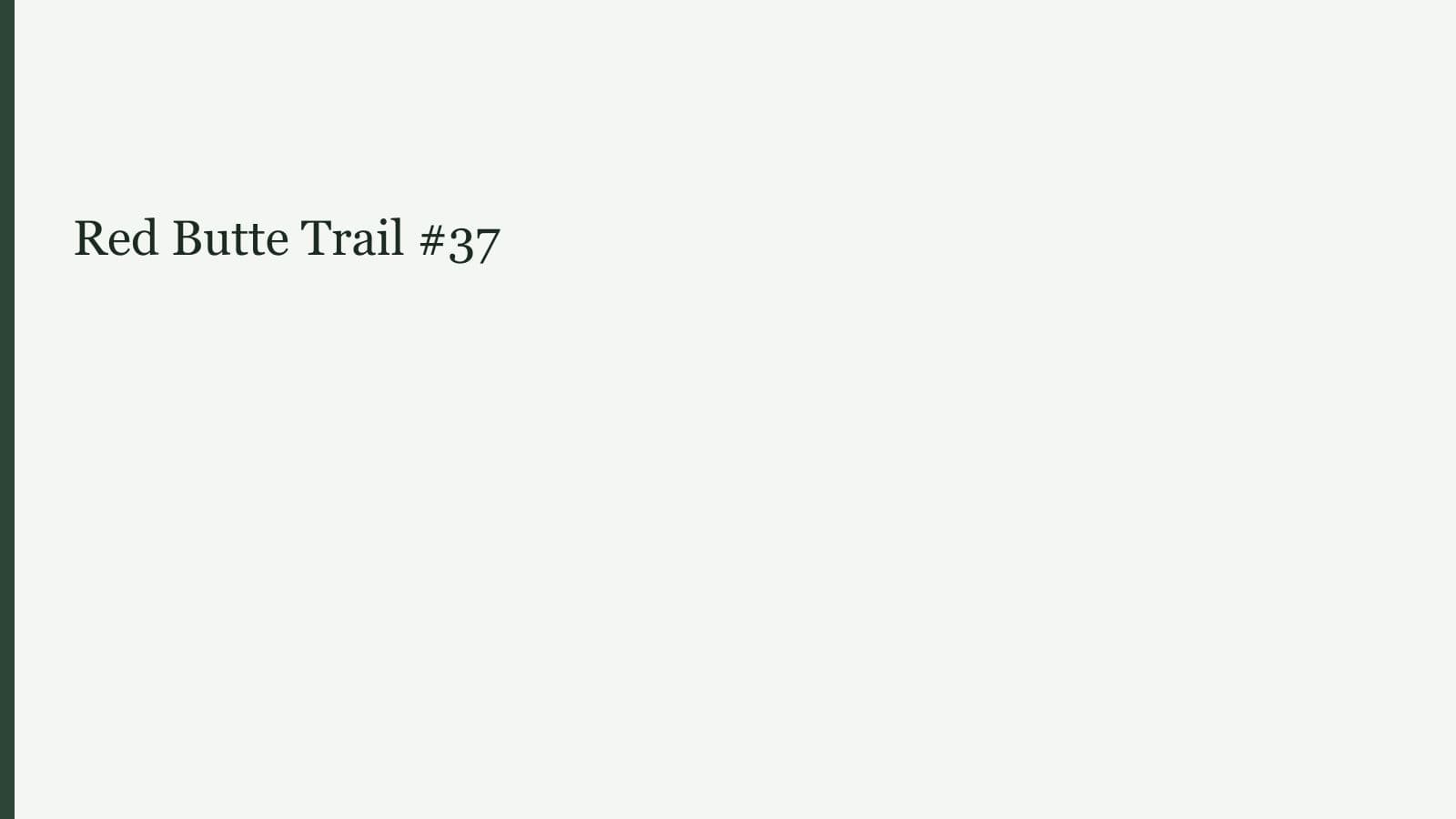 Red Butte Trail #37