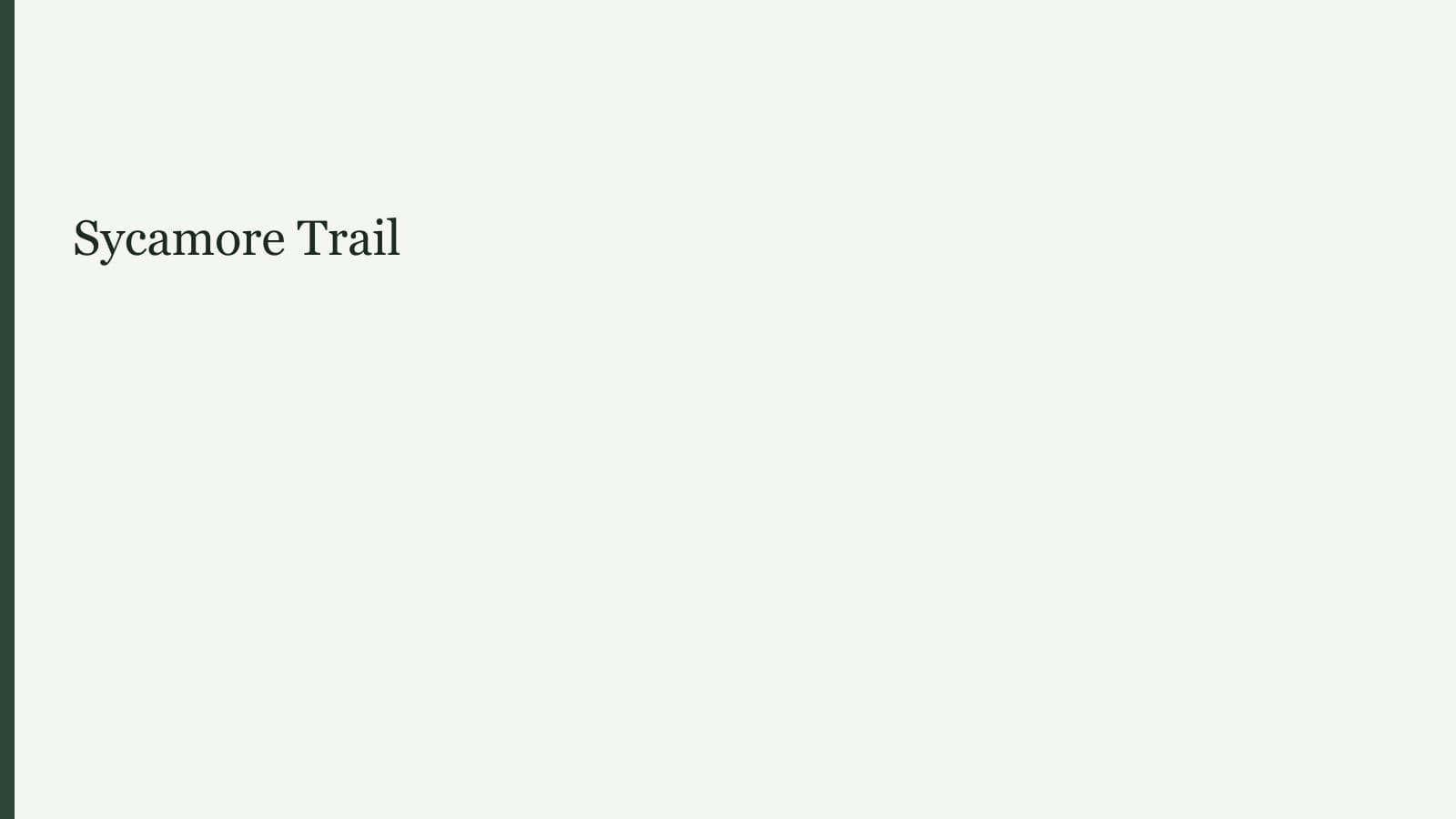 Sycamore Trail