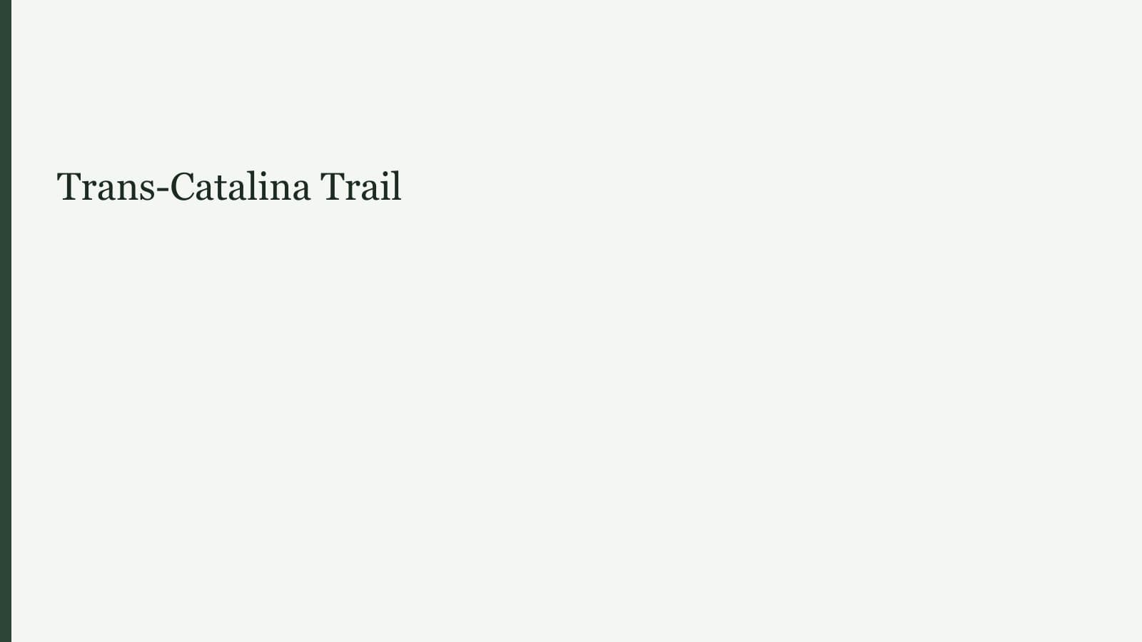 Trans-Catalina Trail