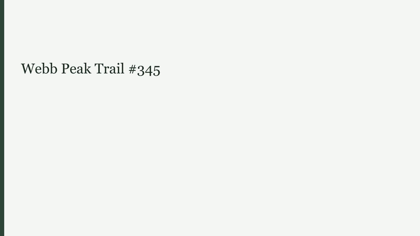 Webb Peak Trail #345