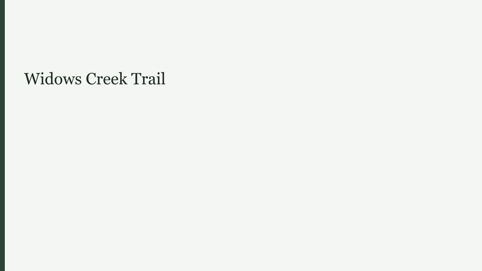 Widows Creek Trail