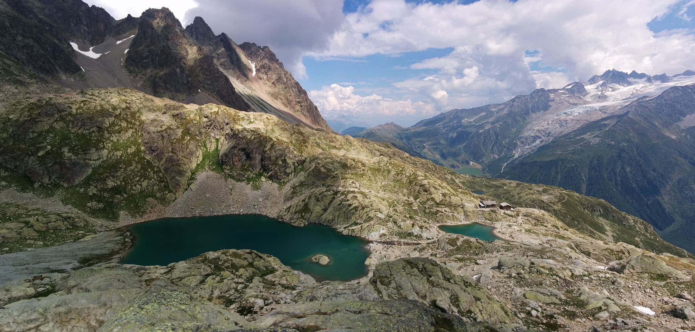 Lac Blanc panorama on the Tour du Mont Blanc, France