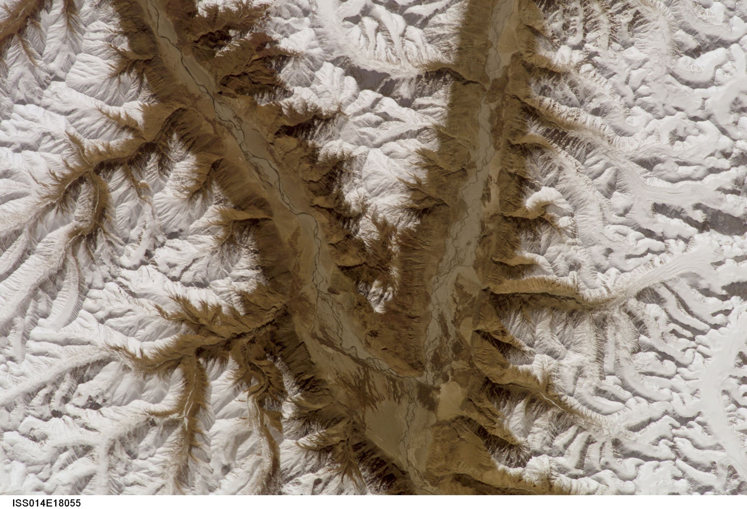 The western Himalaya from orbit on the Trans-Jammu Traverse corridor