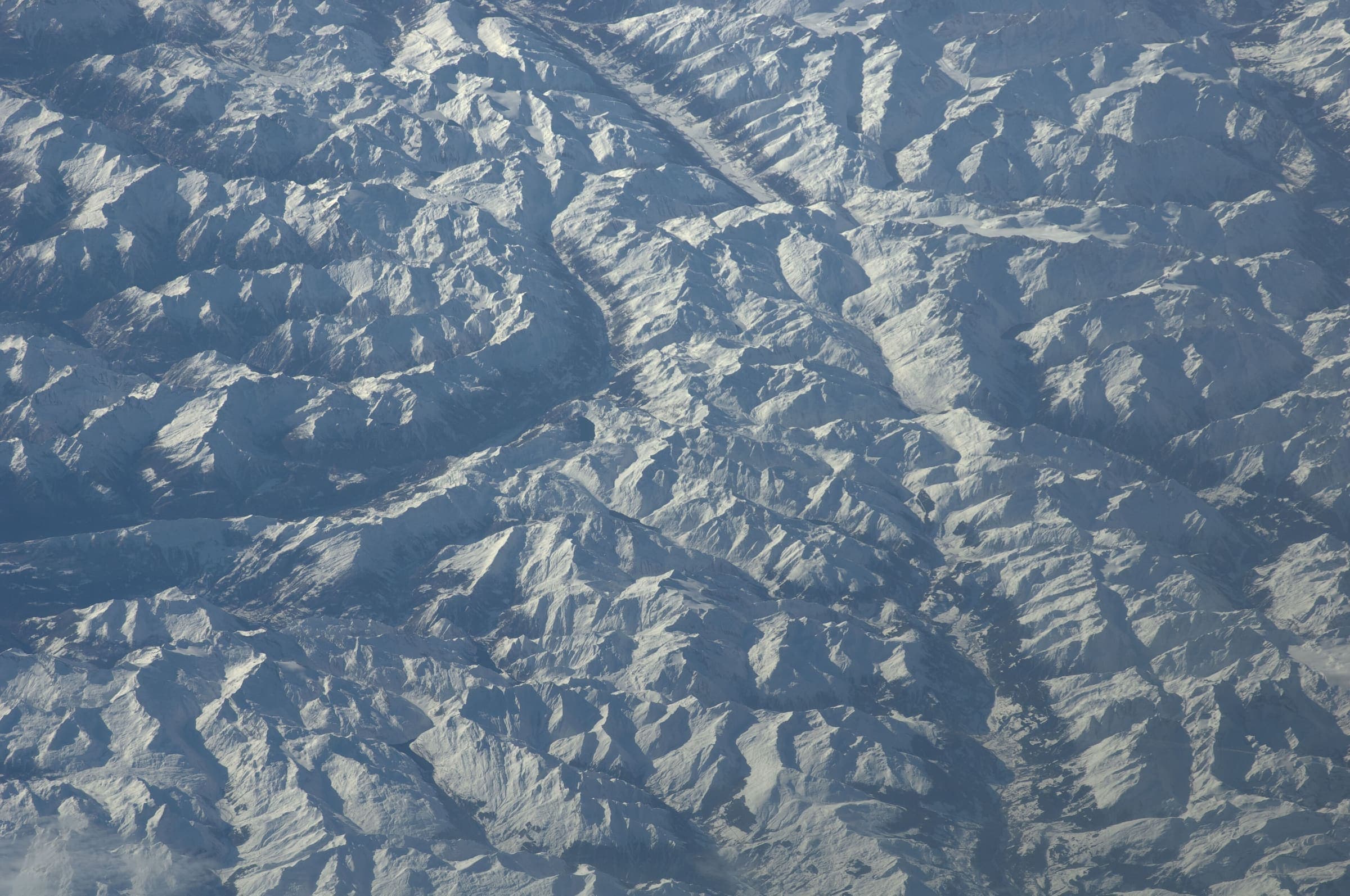 Swiss Alps from orbit on the ViaSuworow corridor