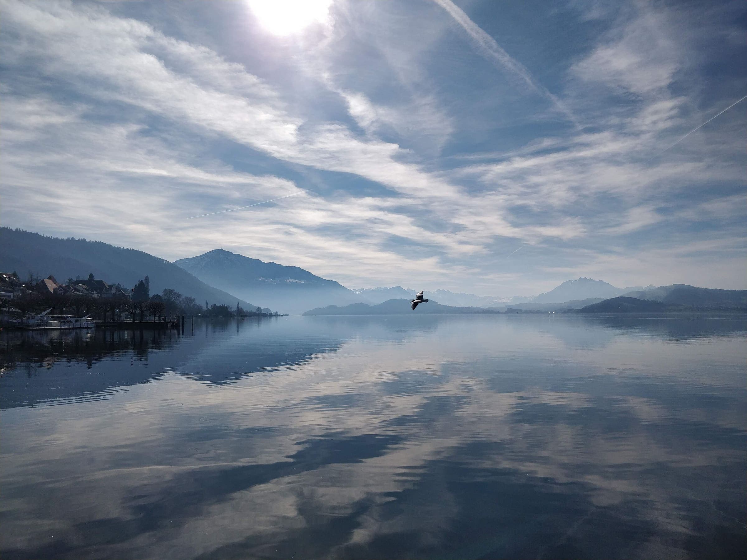 Lake Zug on the Zürich-Zugerland-Panoramaweg